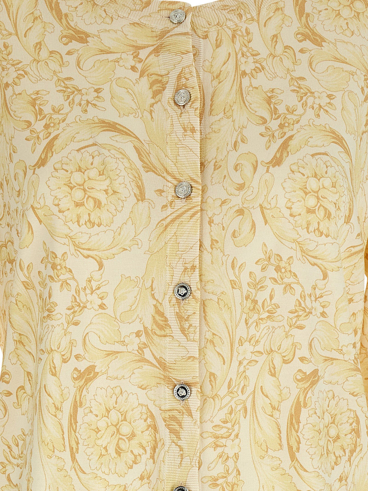 Cardigan en soie bicolore Versace