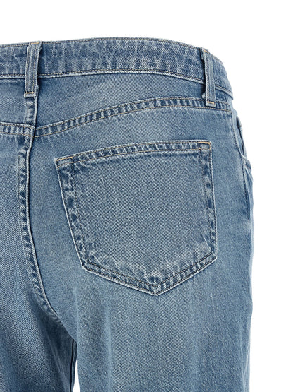 L'Agence Blue Cotton Flared Jeans