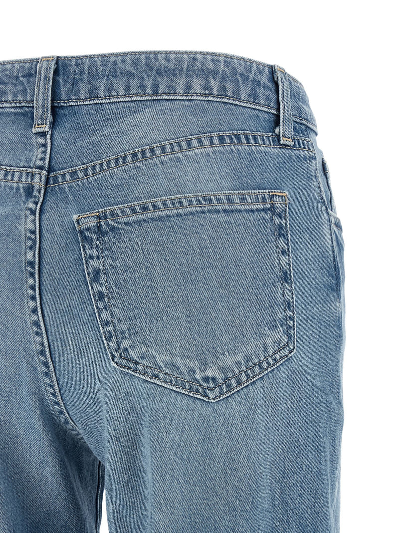 L'Agence Wanda Blue Cotton Flared Jeans