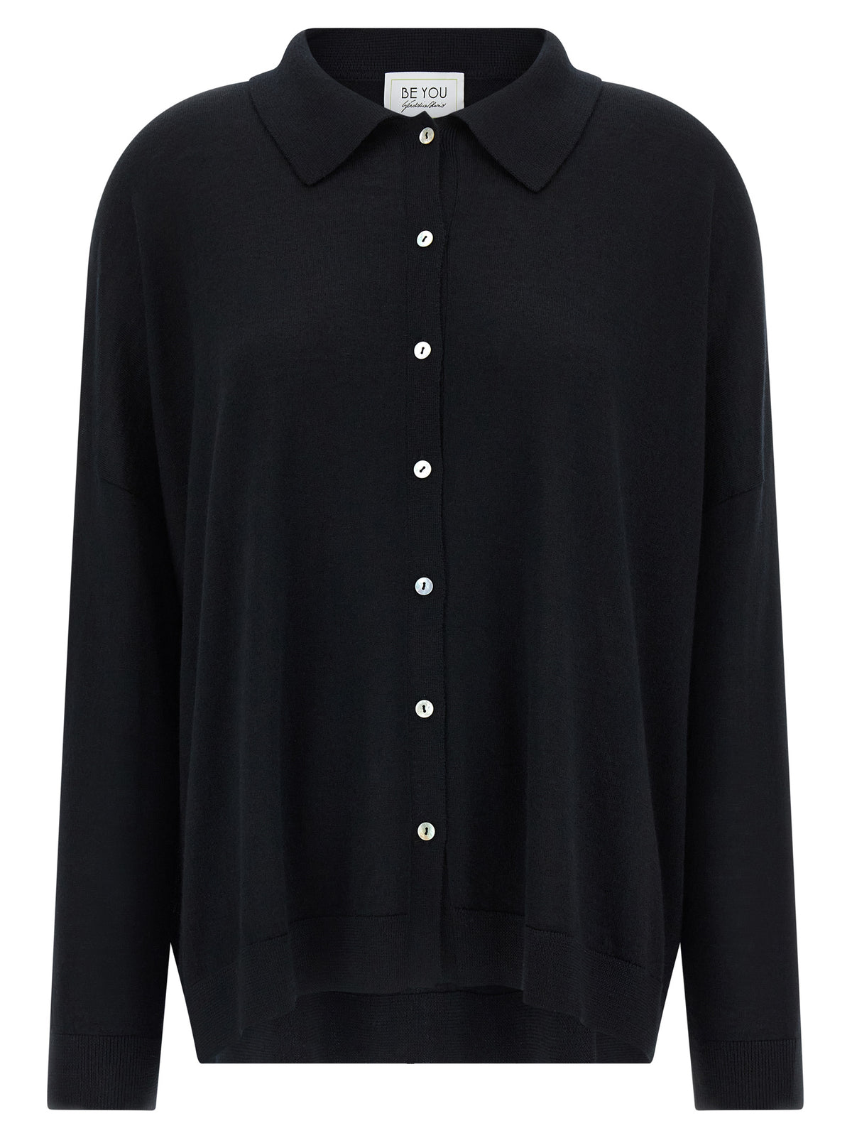 BE YOU Lady17 Black Cashmere Cardigan