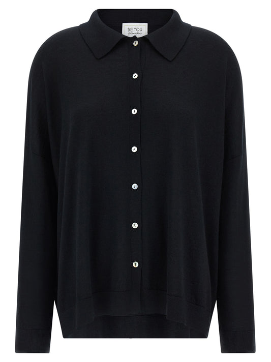BE YOU Black Cashmere Cardigan