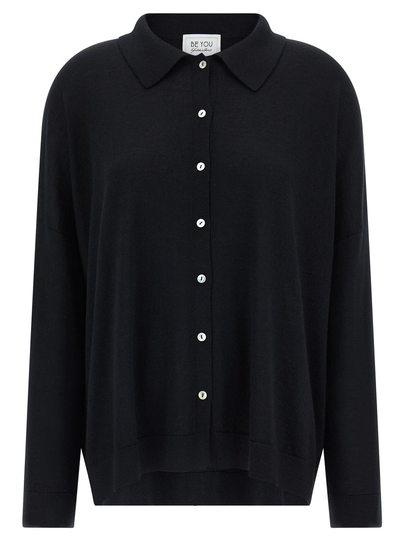 BE YOU Black Cashmere Cardigan