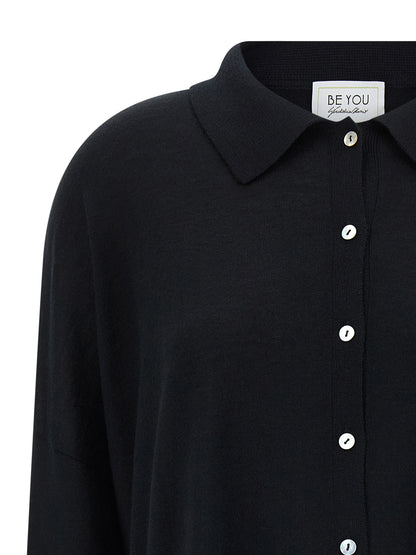 BE YOU Black Cashmere Cardigan