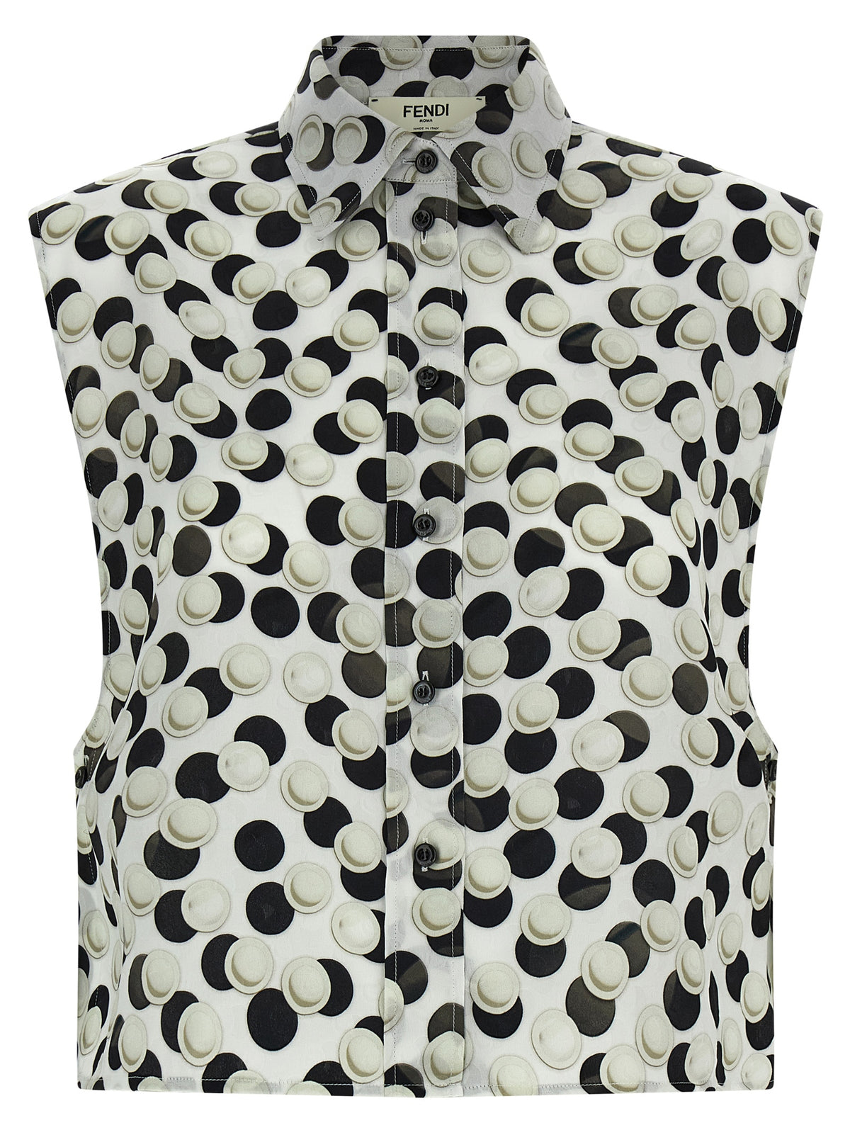 Chemise en soie à motif multicolore Fendi