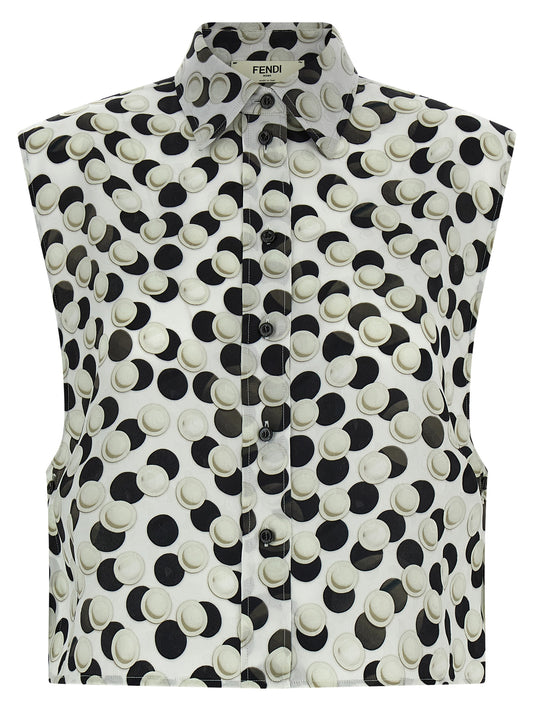 Chemise en soie à motif multicolore Fendi