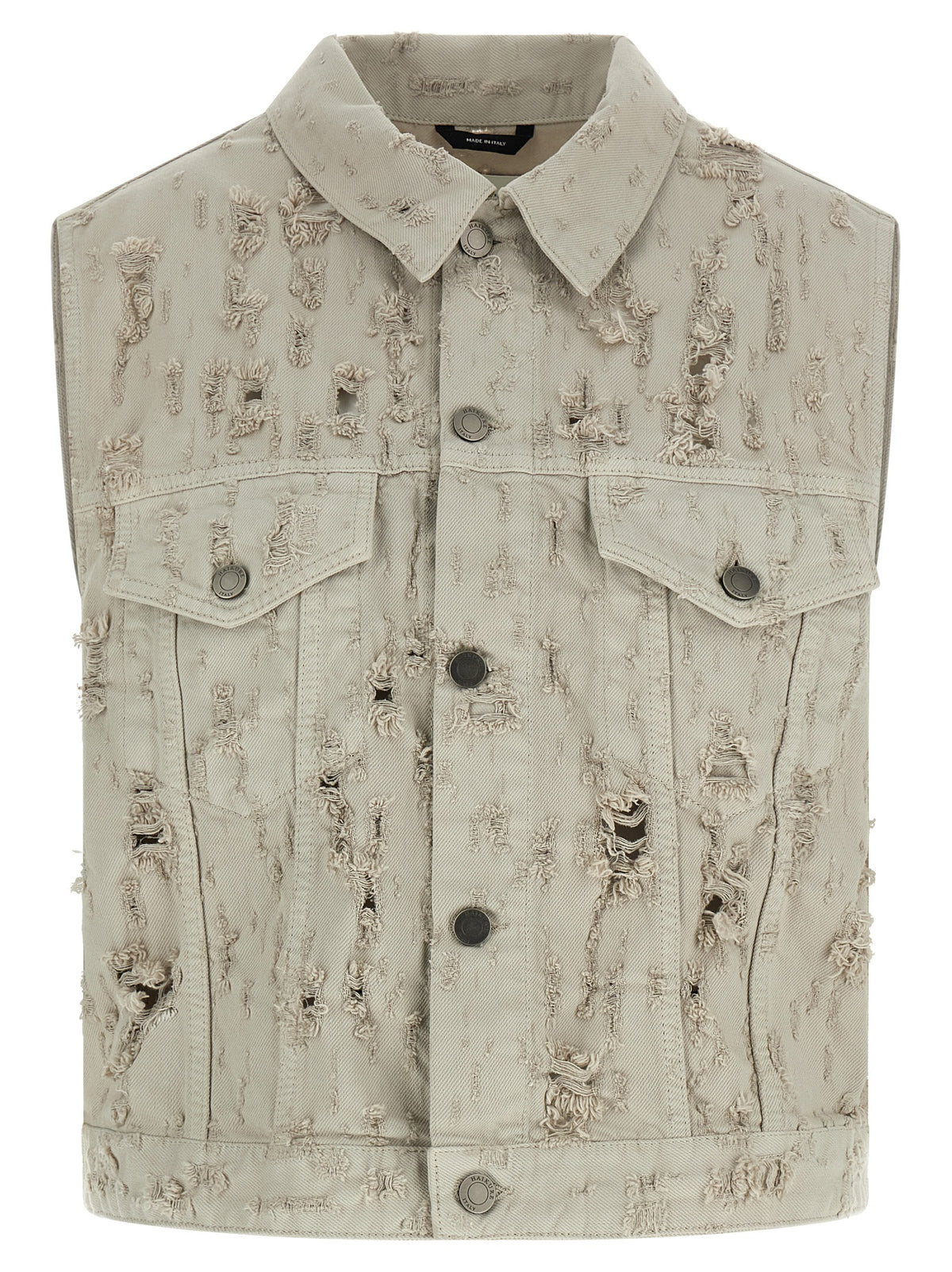 Veste sans manches en coton gris Haikure