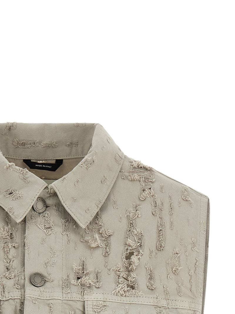 Veste sans manches en coton gris Haikure