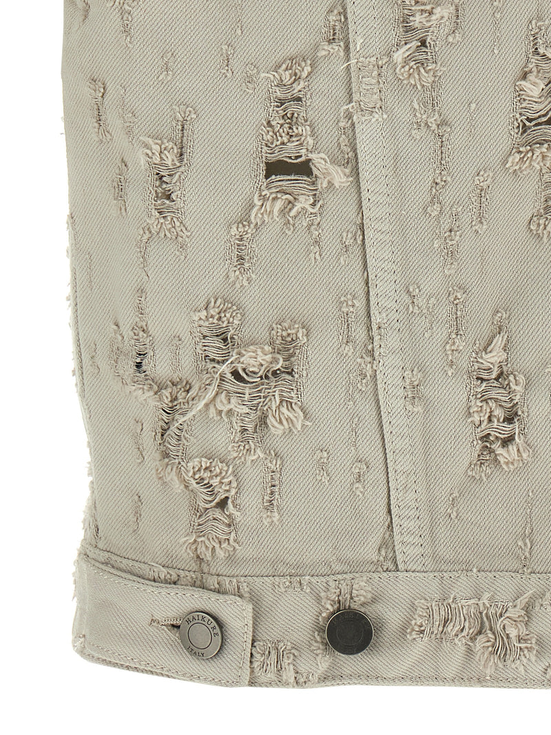 Veste sans manches en coton gris Haikure