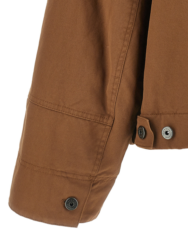 Veste longue Max Mara en coton marron
