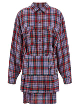Vivienne Westwood Robe courte en lin multicolore