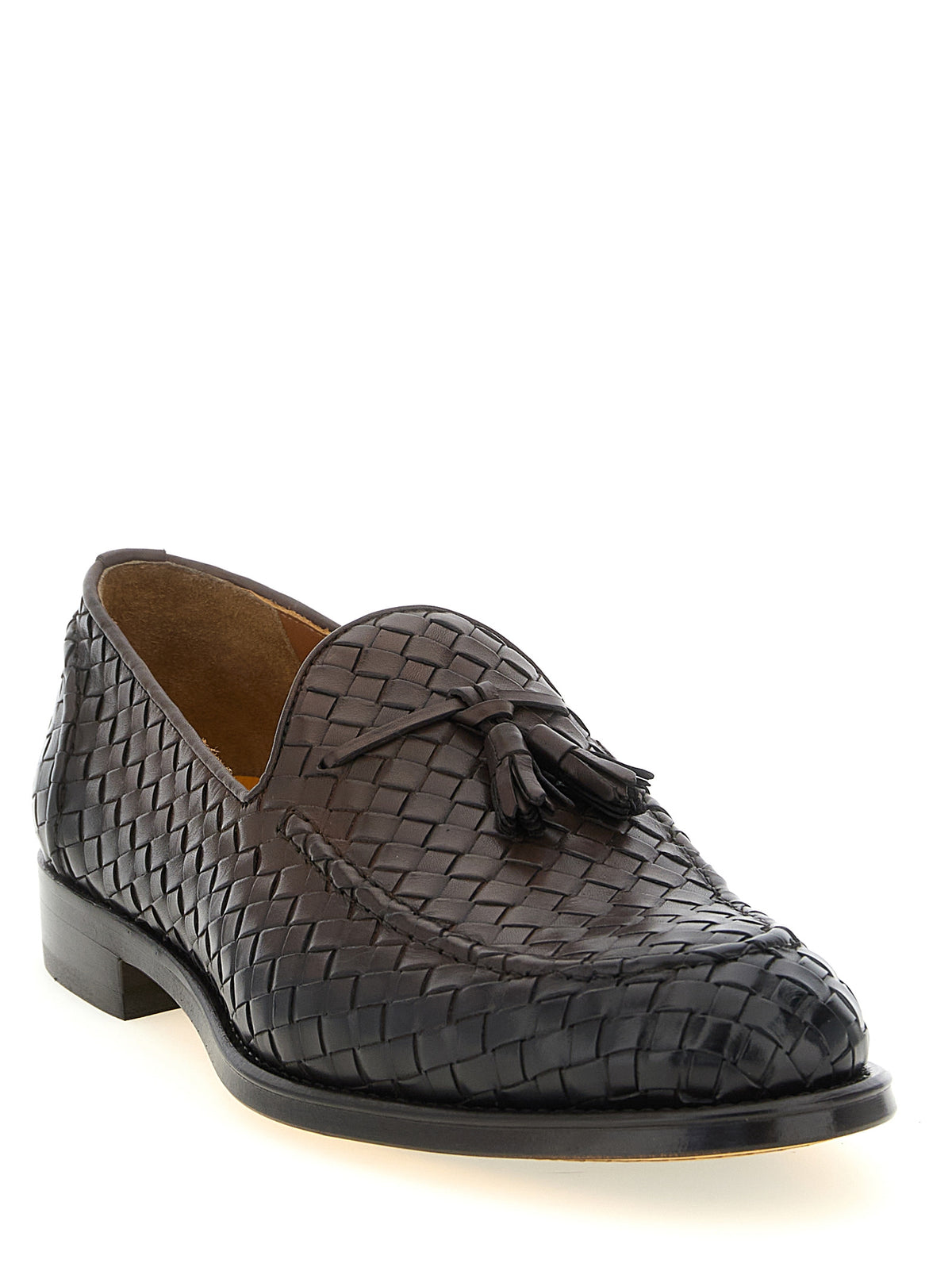 Mocassins à enfiler Doucal's en cuir de veau marron