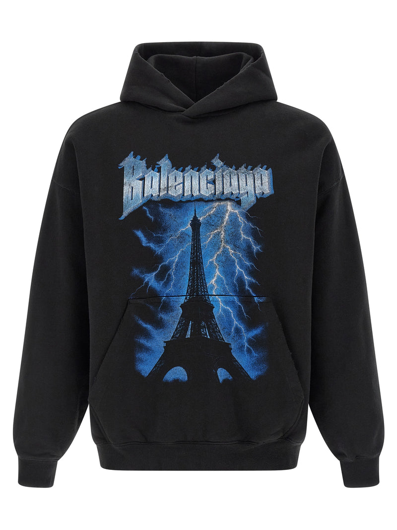 Sweat-shirt Balenciaga en coton noir