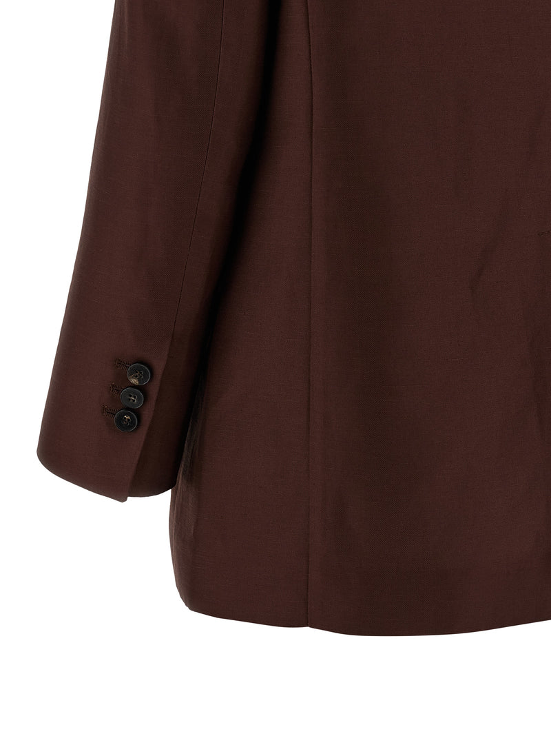 Alberto Biani Brown Viscose Blazer