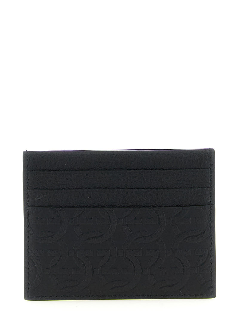 Ferragamo Black Calfskin Cardholder - Luxury Accessory for Men