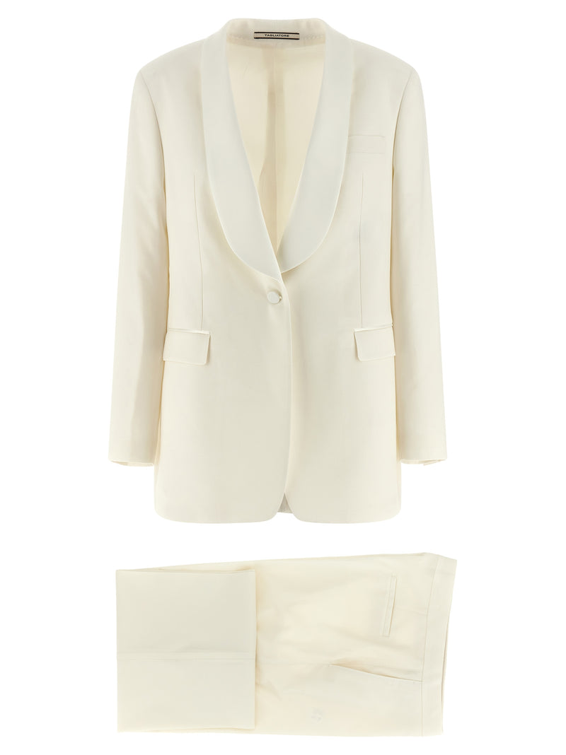 Costume deux pièces Tagliatore blanc en laine vierge