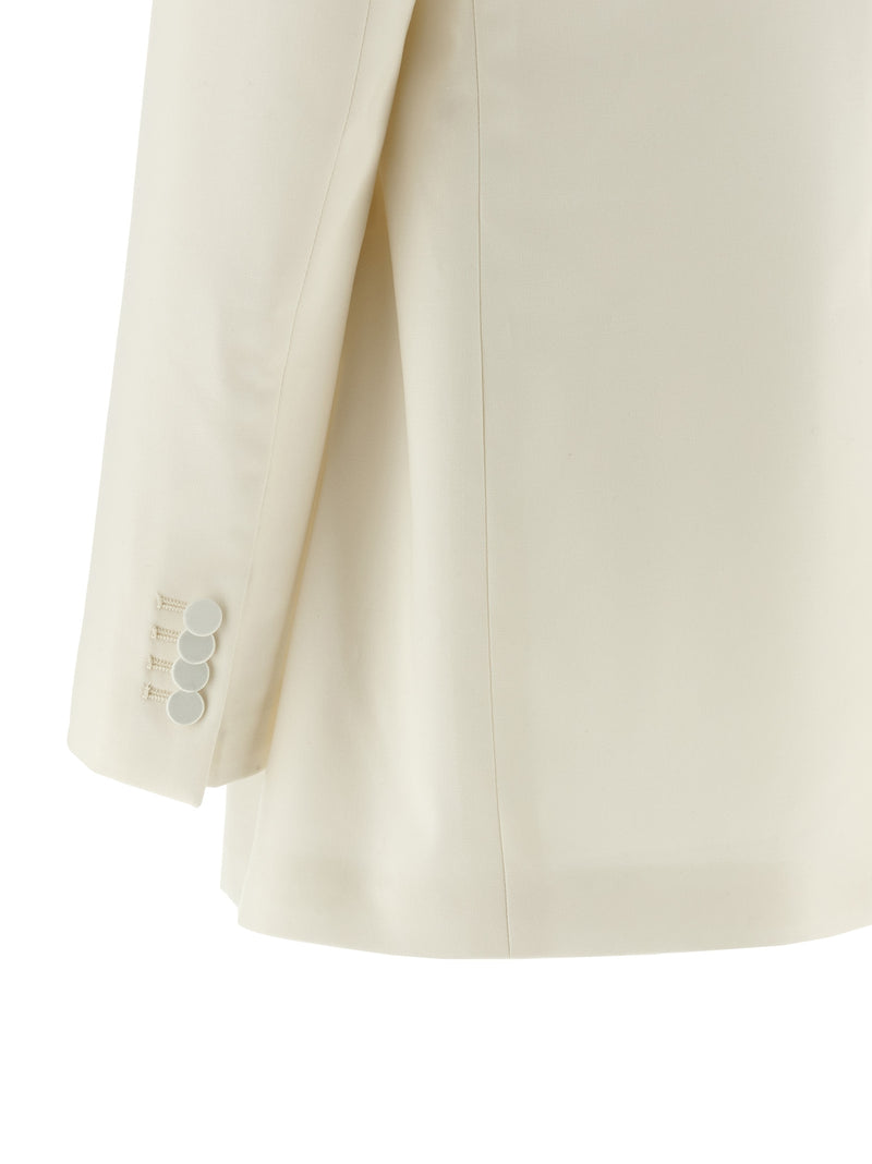 Costume deux pièces Tagliatore blanc en laine vierge