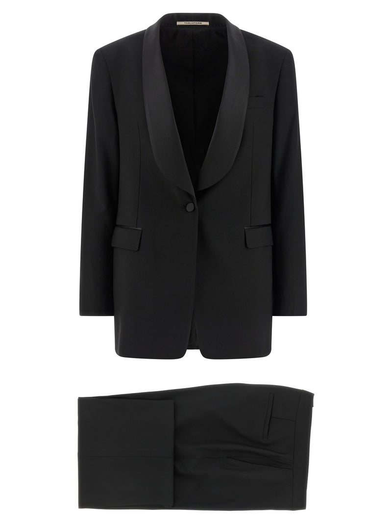 Costume deux pièces Tagliatore noir en laine vierge