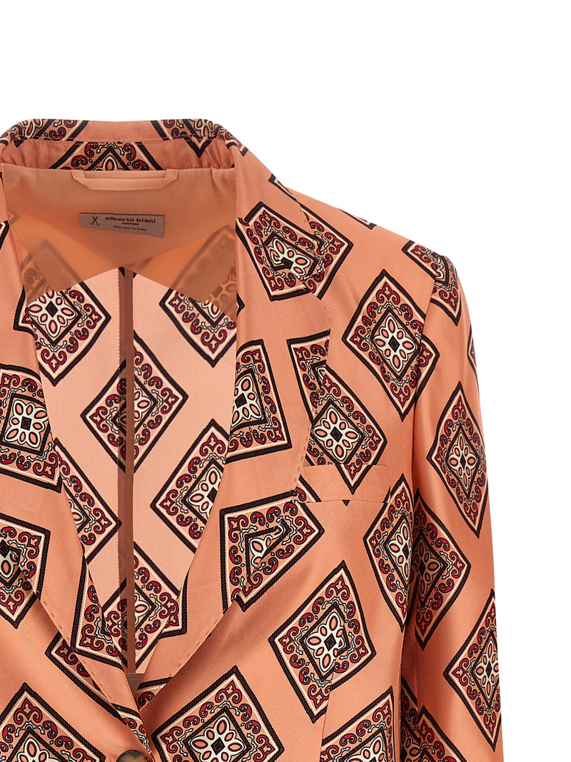 Blazer en soie multicolore Alberto Biani