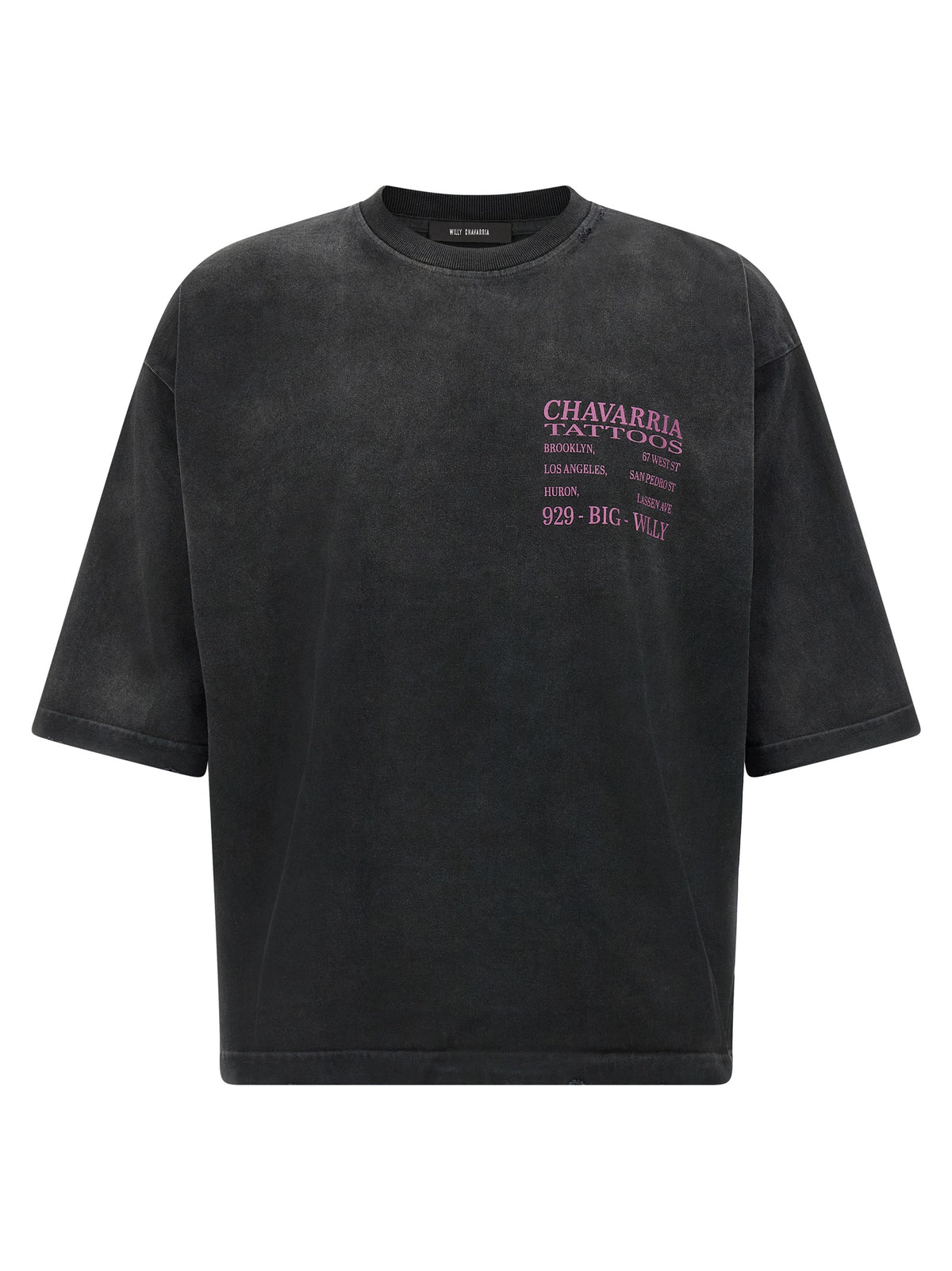 T-shirt en coton noir WILLY CHAVARRIA