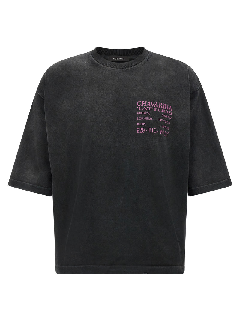 T-shirt en coton noir WILLY CHAVARRIA