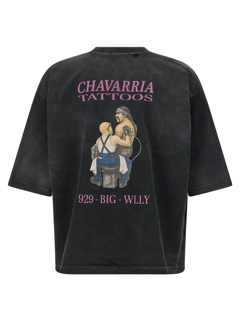 T-shirt en coton noir WILLY CHAVARRIA