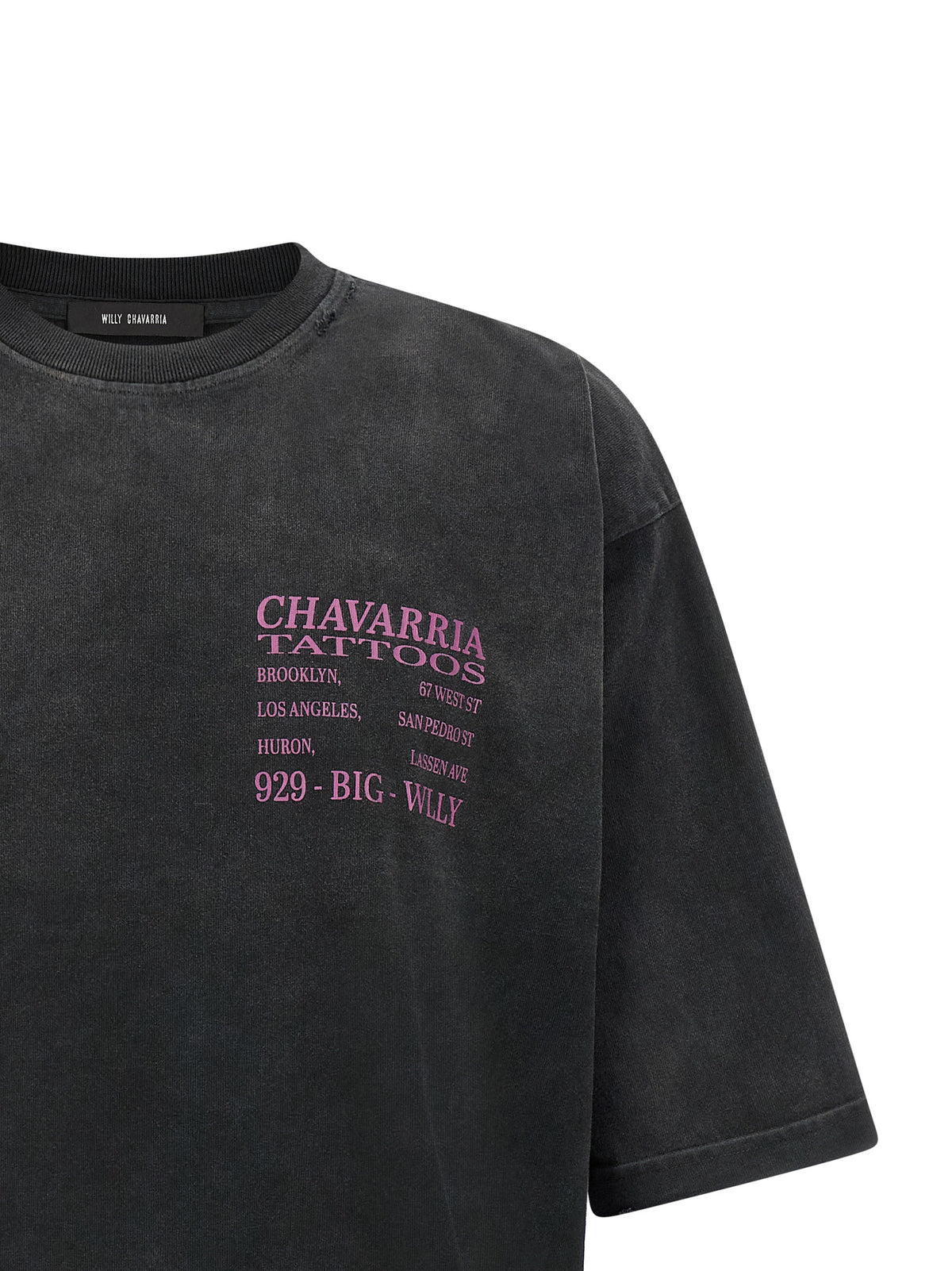 T-shirt en coton noir WILLY CHAVARRIA