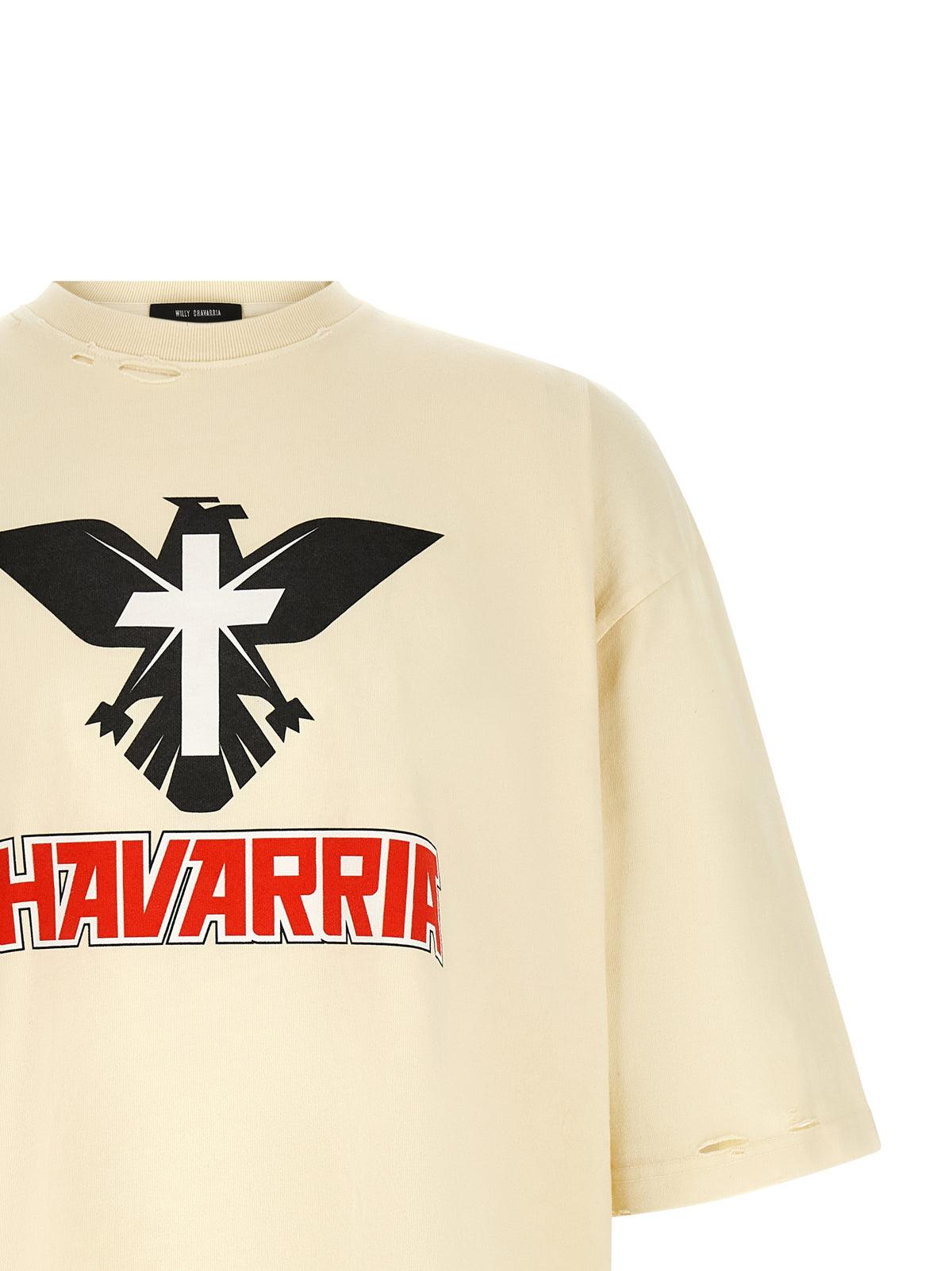 T-shirt en coton beige WILLY CHAVARRIA