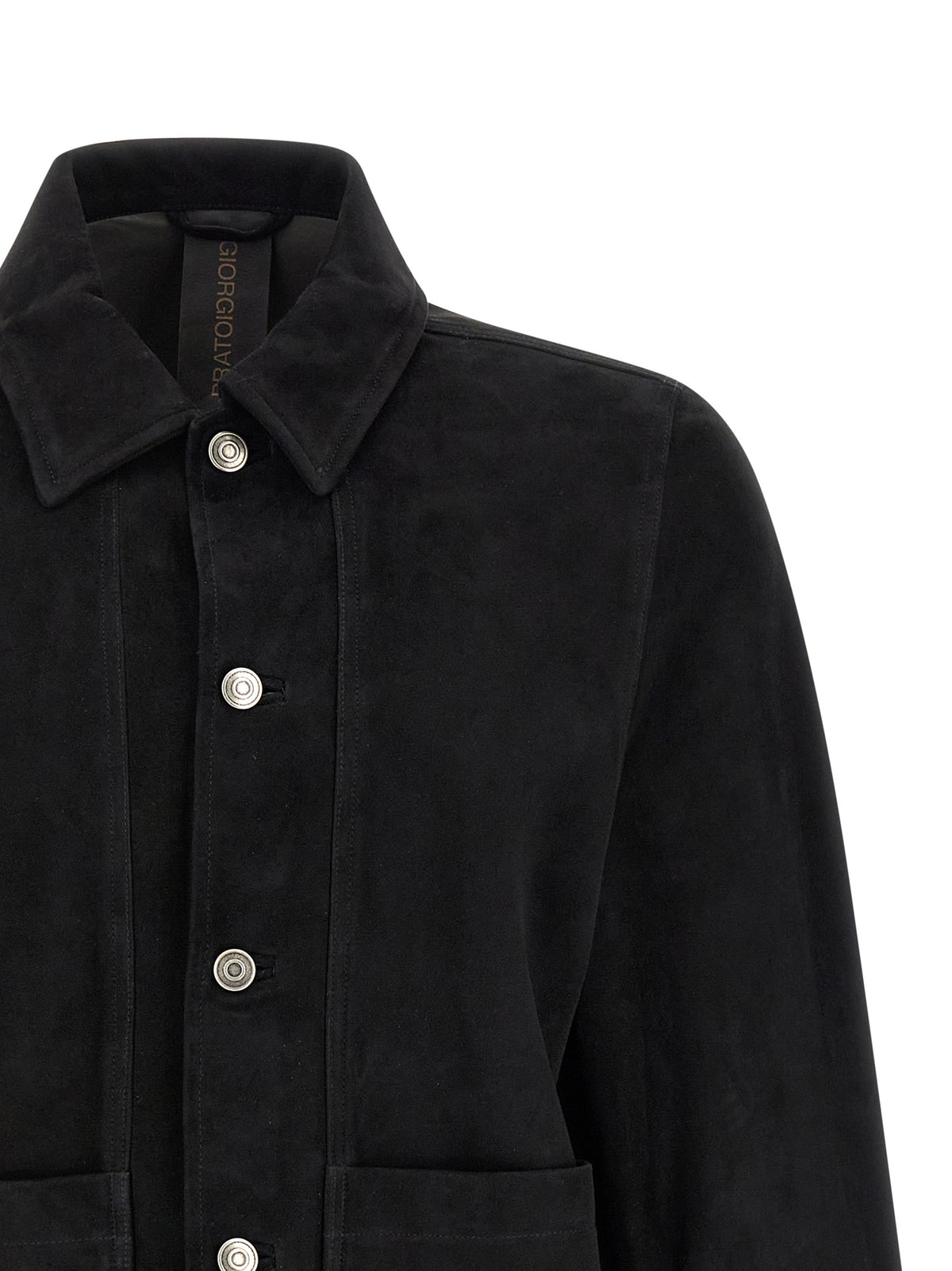 GIORGIO BRATO Blouson en cuir suédé noir