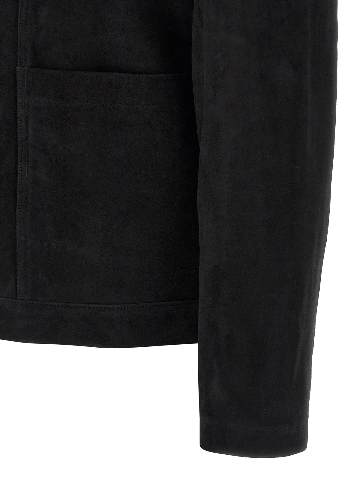 GIORGIO BRATO Blouson en cuir suédé noir
