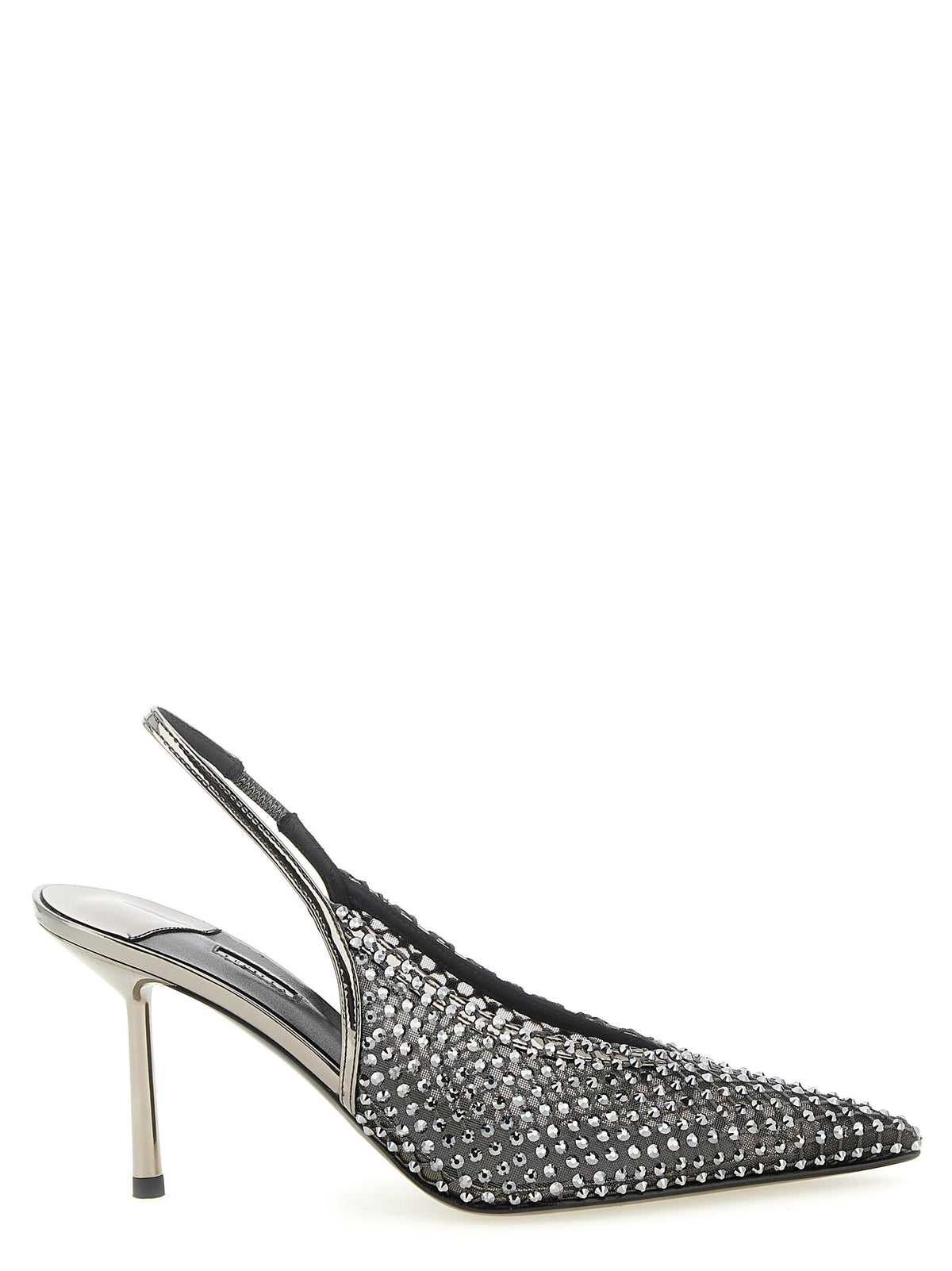 LE SILLA Escarpins gris en polyester à talon haut