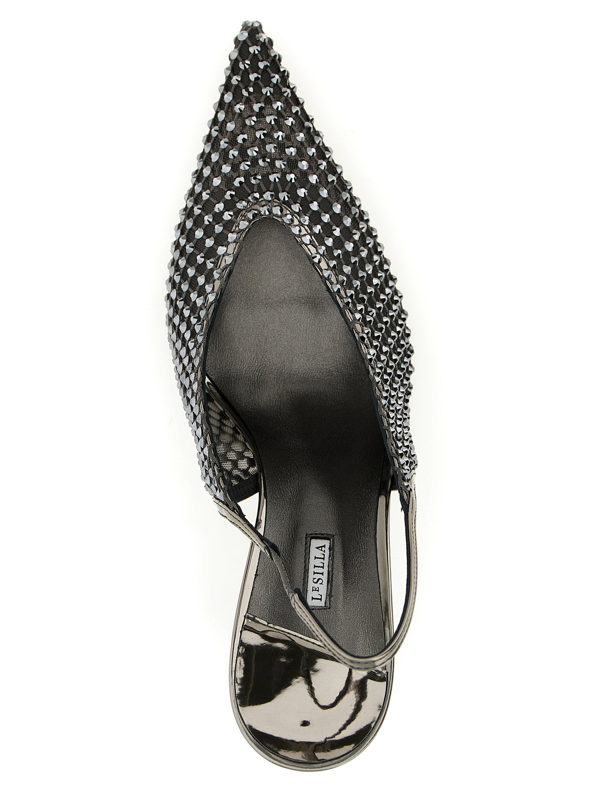 LE SILLA Escarpins gris en polyester à talon haut