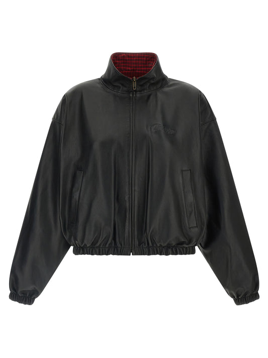 Balenciaga Black Lamb Leather Reversible Jacket