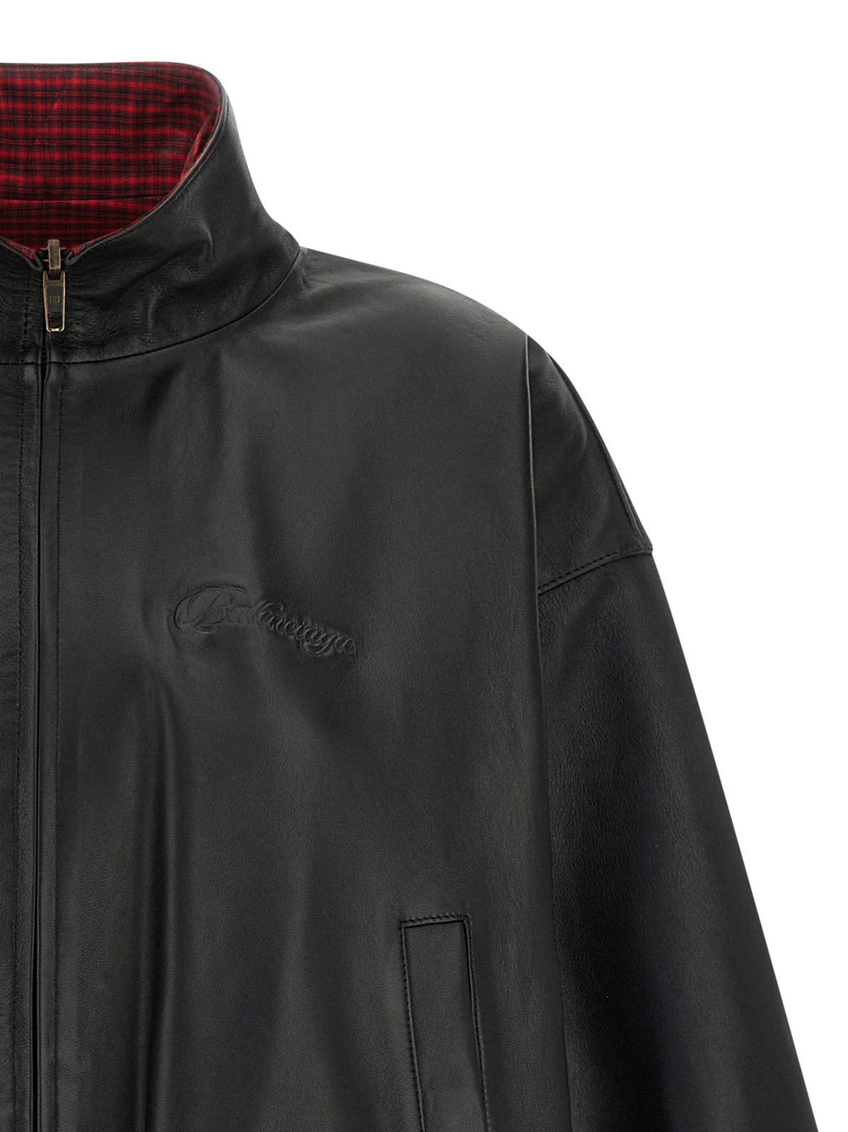 Balenciaga Black Lamb Leather Reversible Jacket