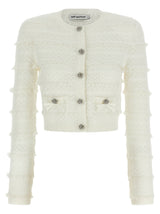 Cardigan Self-Portrait en viscose blanc