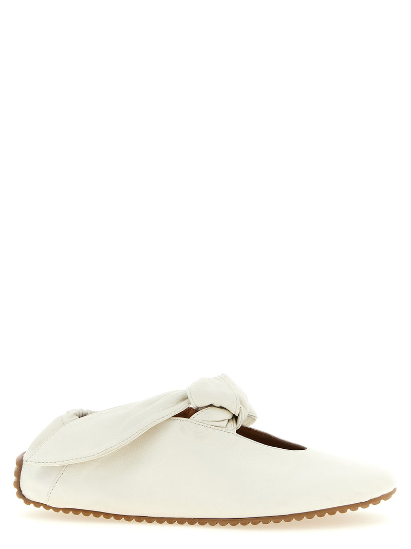 ODISSI White Lamb Leather Ballet Flats - Chic and Comfortable