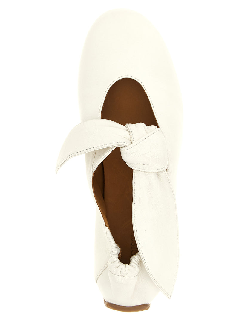 ODISSI White Lamb Leather Ballet Flats - Chic and Comfortable