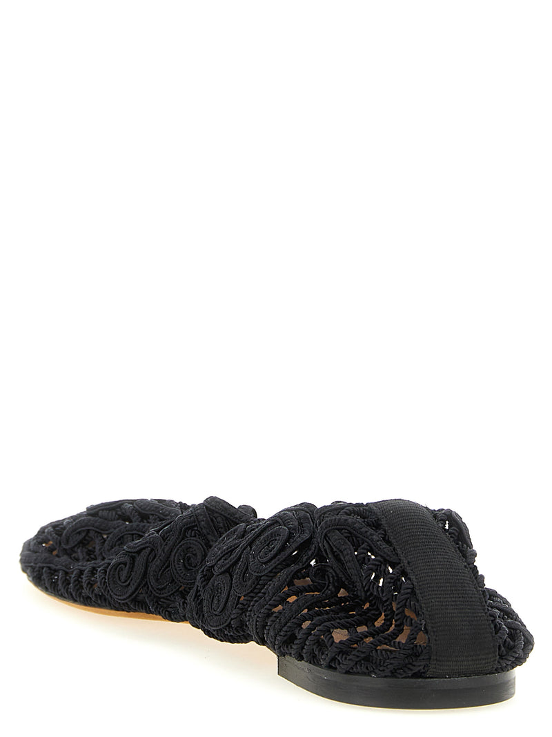 Ballerines noires en polyester ODISSI