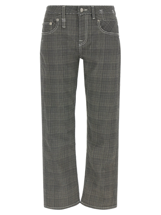 Pantalon décontracté bicolore en coton R13