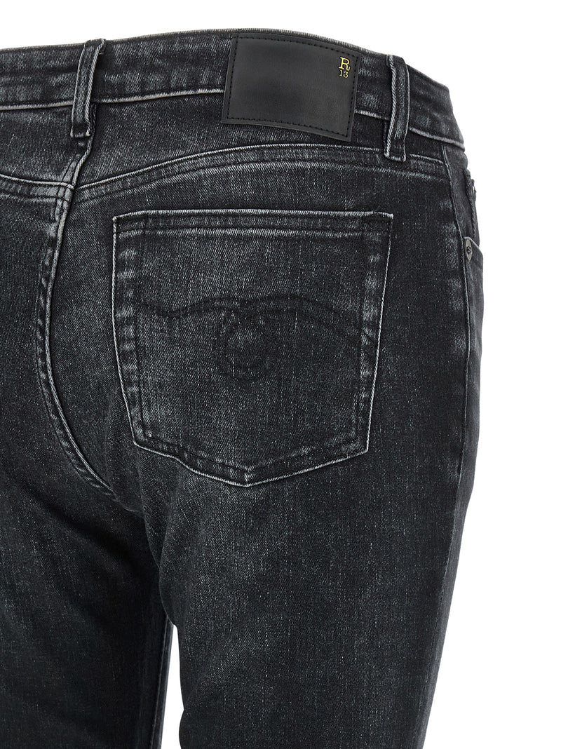 R13 Black Cotton Jeans Denim