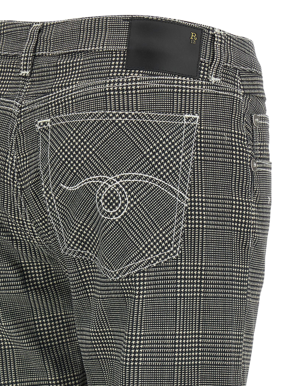 Pantalon décontracté bicolore en coton R13