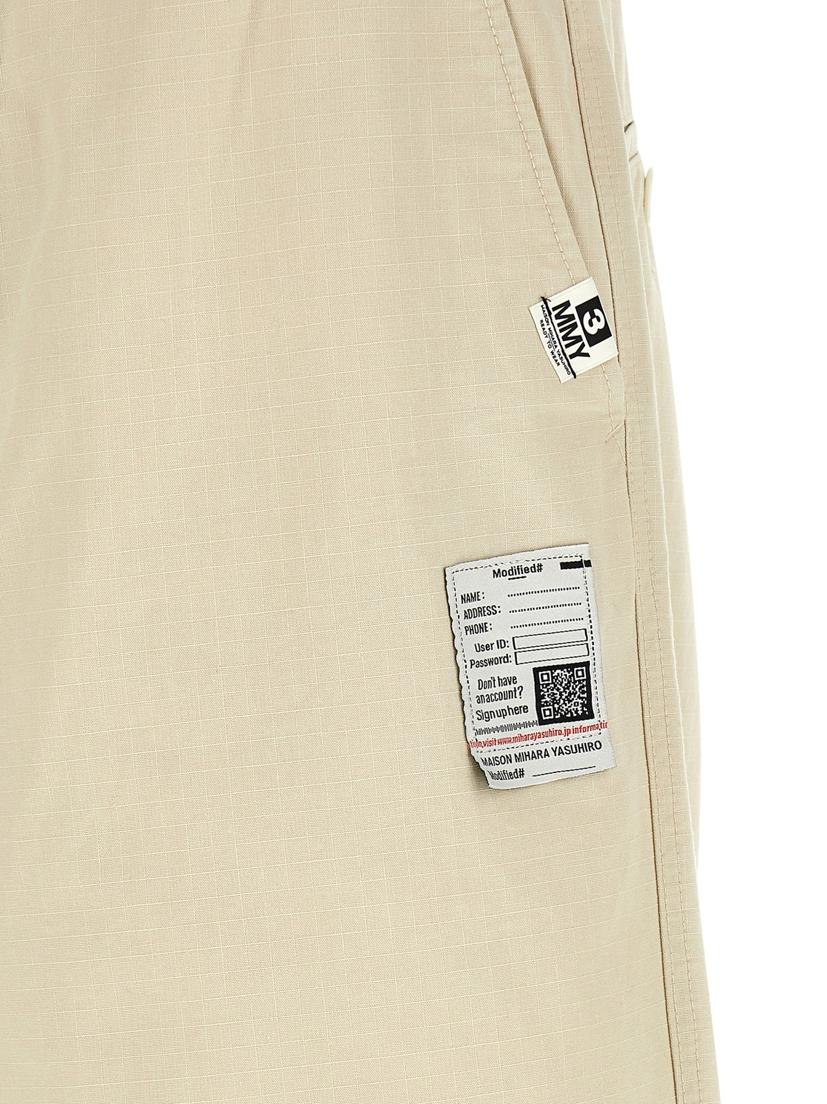 Pantalon de sport Maison Mihara Yasuhiro en coton beige