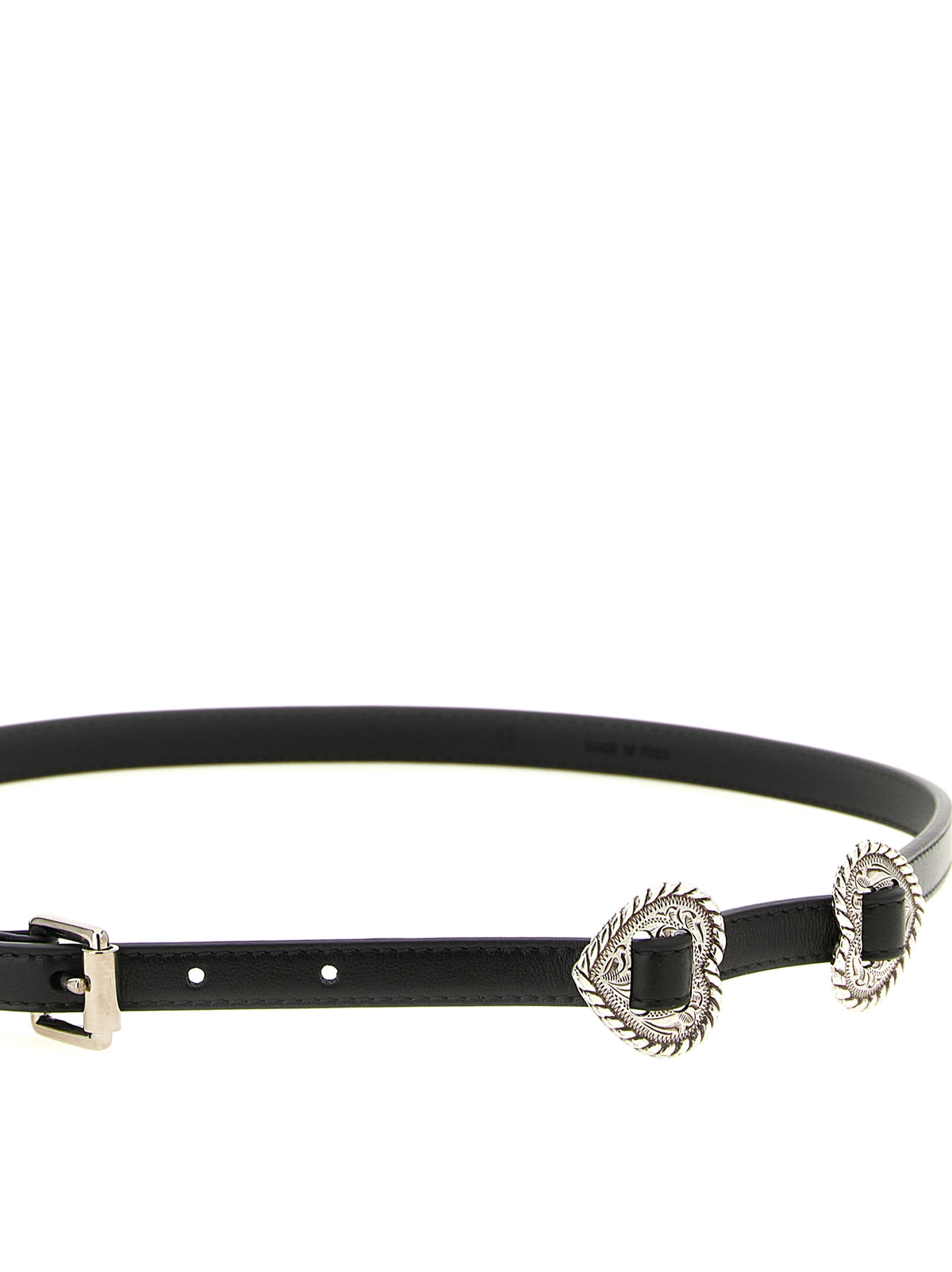 KATE CATE Ranchera Black Calfskin Regular Belt