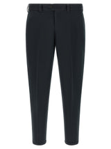 PT Torino Black Linen Casual Pants - The Rebel