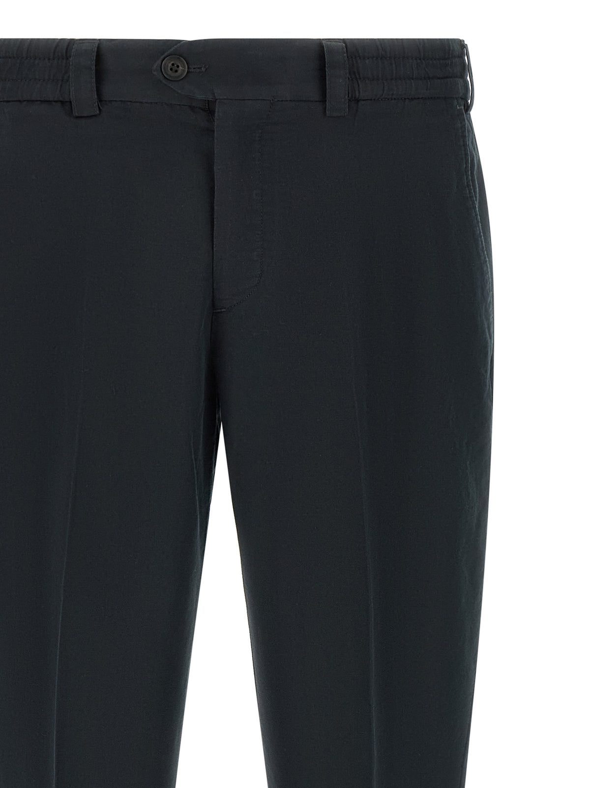 PT Torino Black Linen Casual Pants - The Rebel