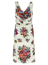 Robe midi blanche en viscose Dolce & Gabbana