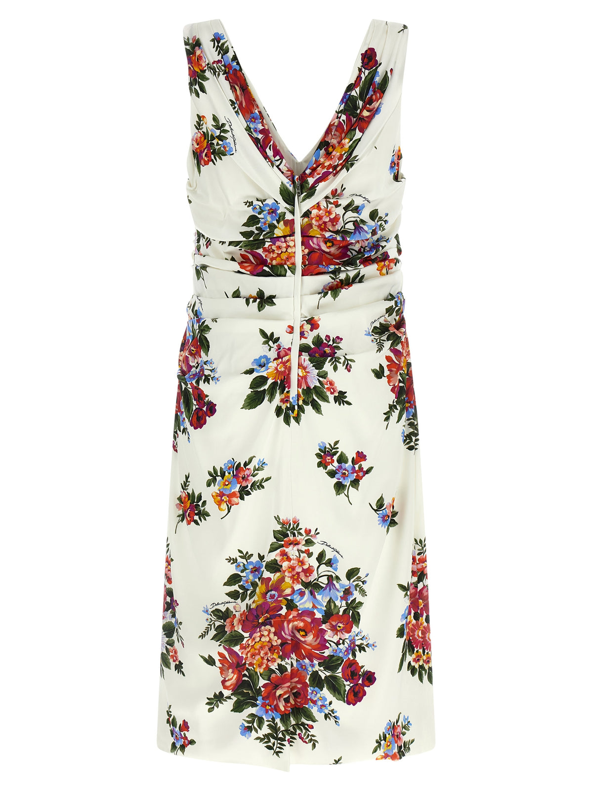 Robe midi blanche en viscose Dolce & Gabbana