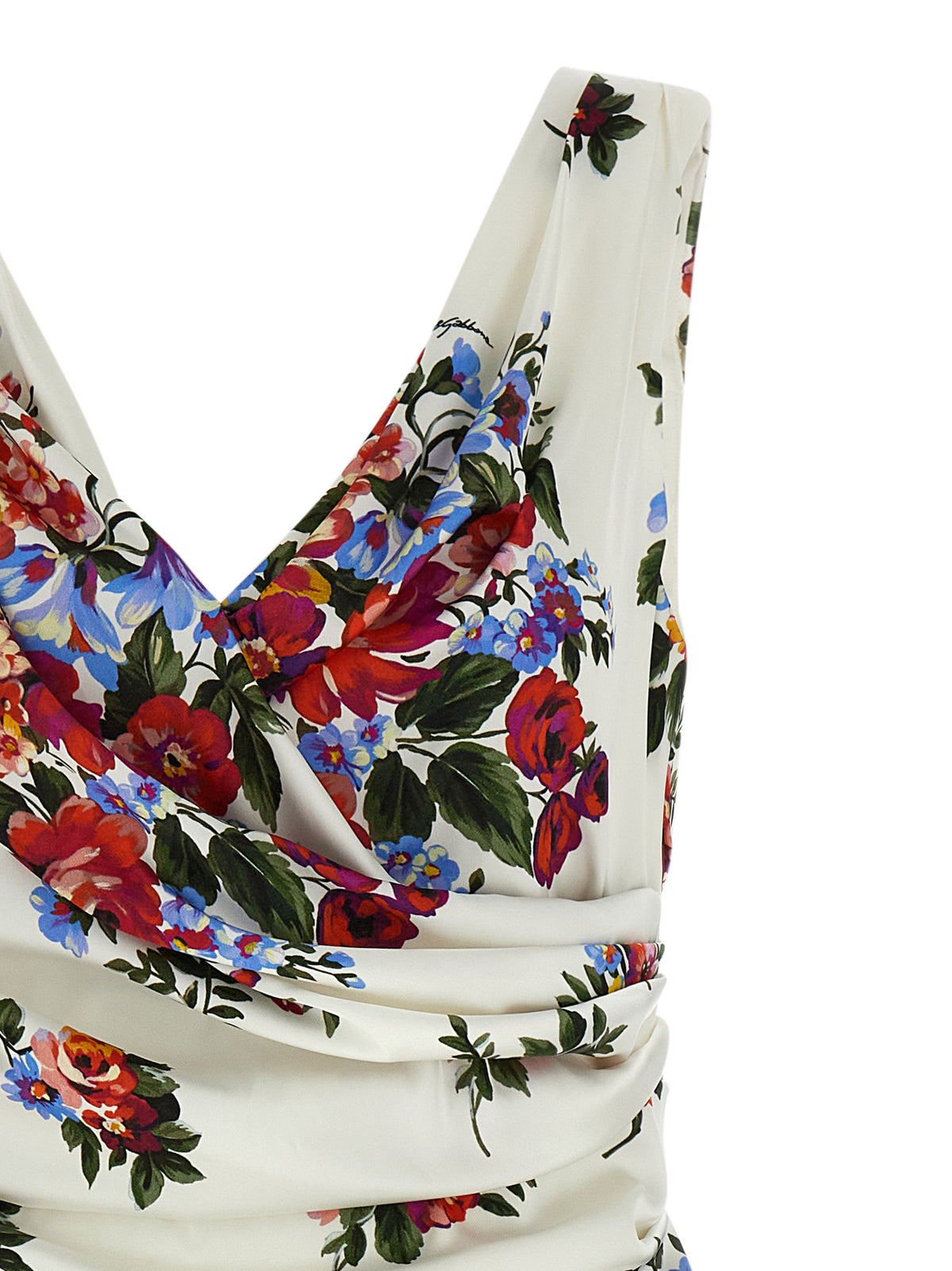 Robe midi blanche en viscose Dolce & Gabbana