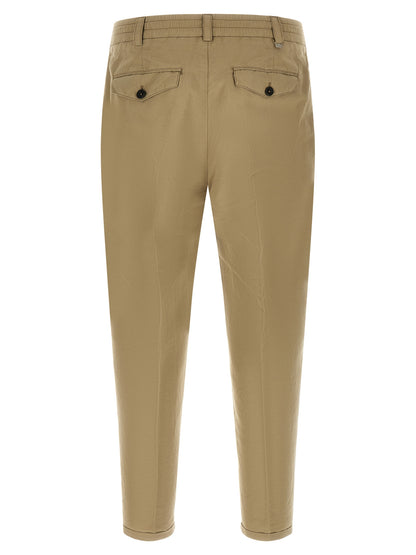 PT Torino Beige Linen Casual Pants