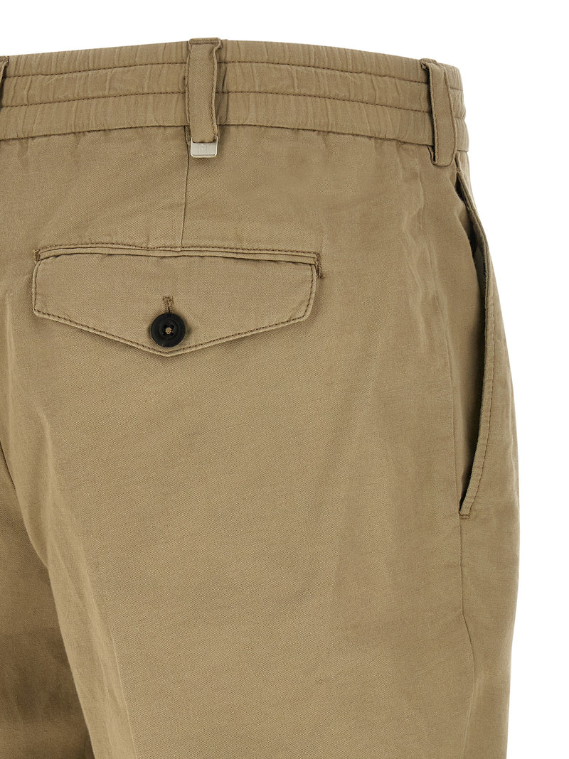 PT Torino Beige Linen Casual Pants