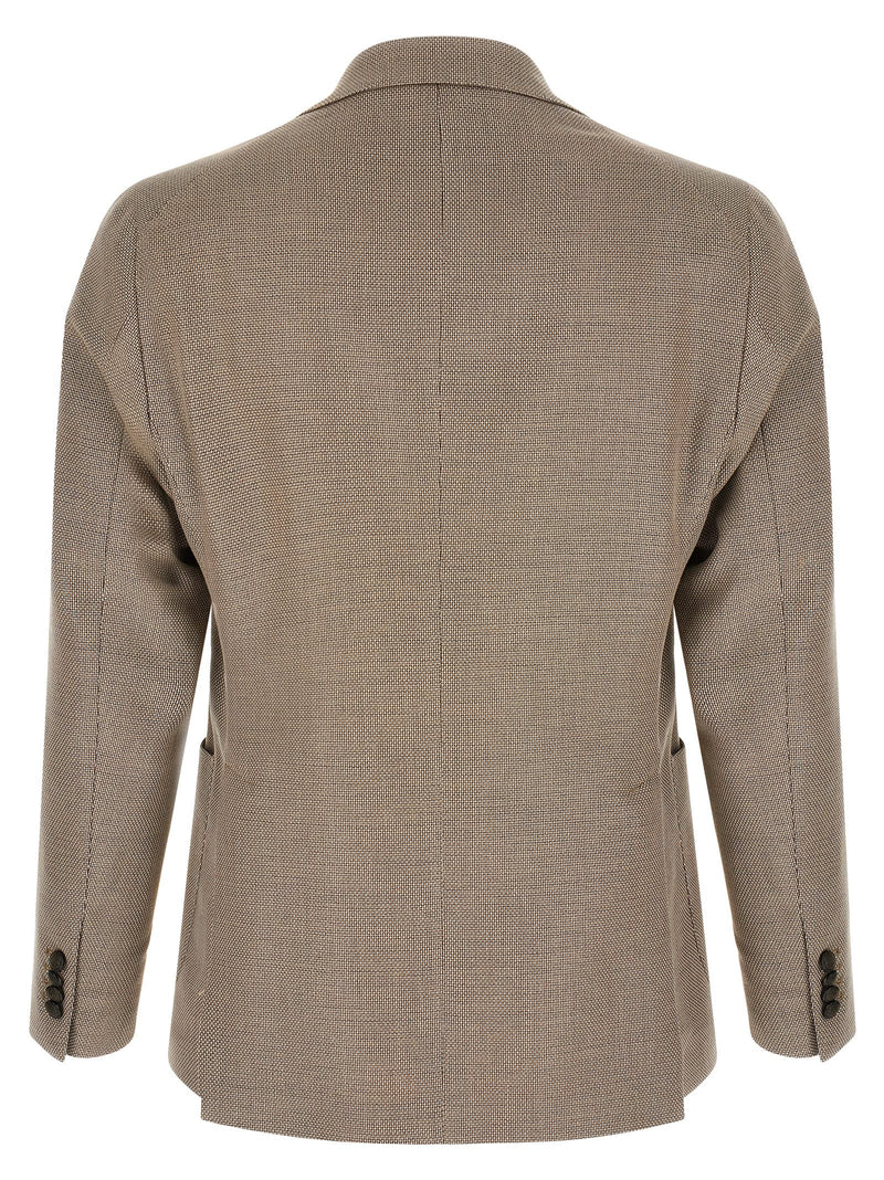 Tagliatore Montecarlo Brown Cotton Blazer for Men